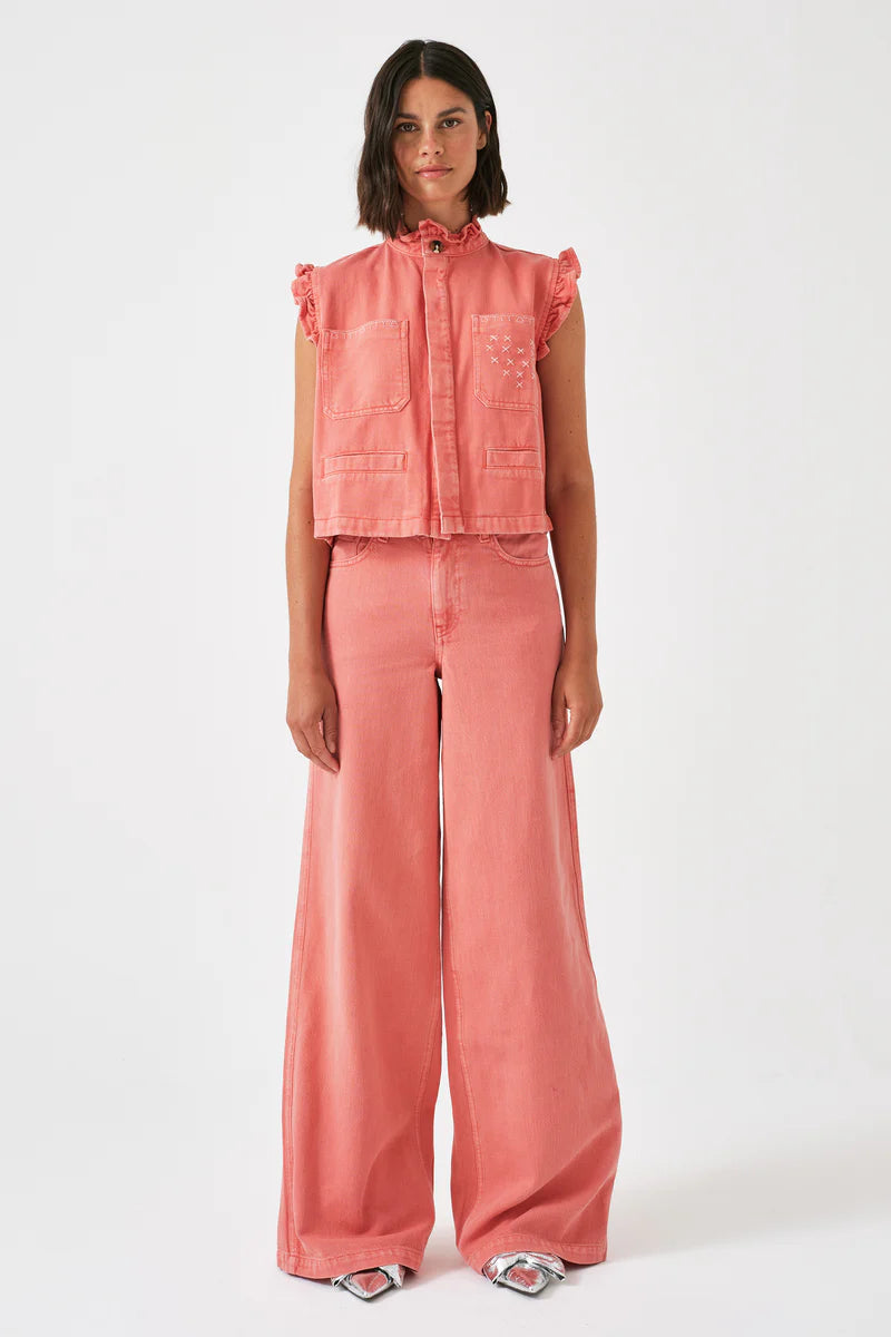 Seventy + Mochi - Dear Pablo Vest in Mineral Red
