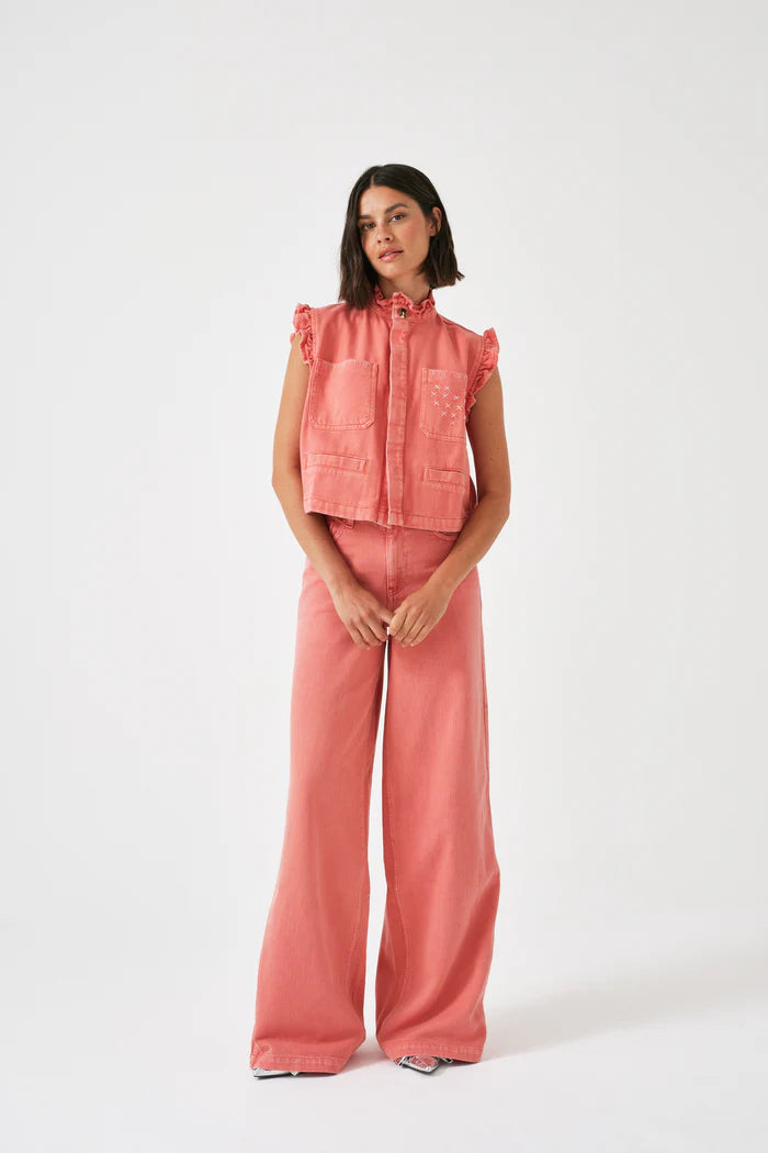 Seventy + Mochi - Dear Pablo Vest in Mineral Red