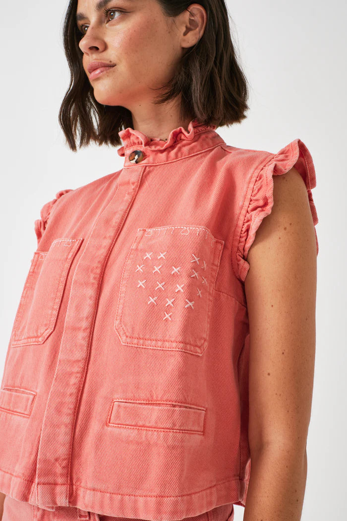 Seventy + Mochi - Dear Pablo Vest in Mineral Red