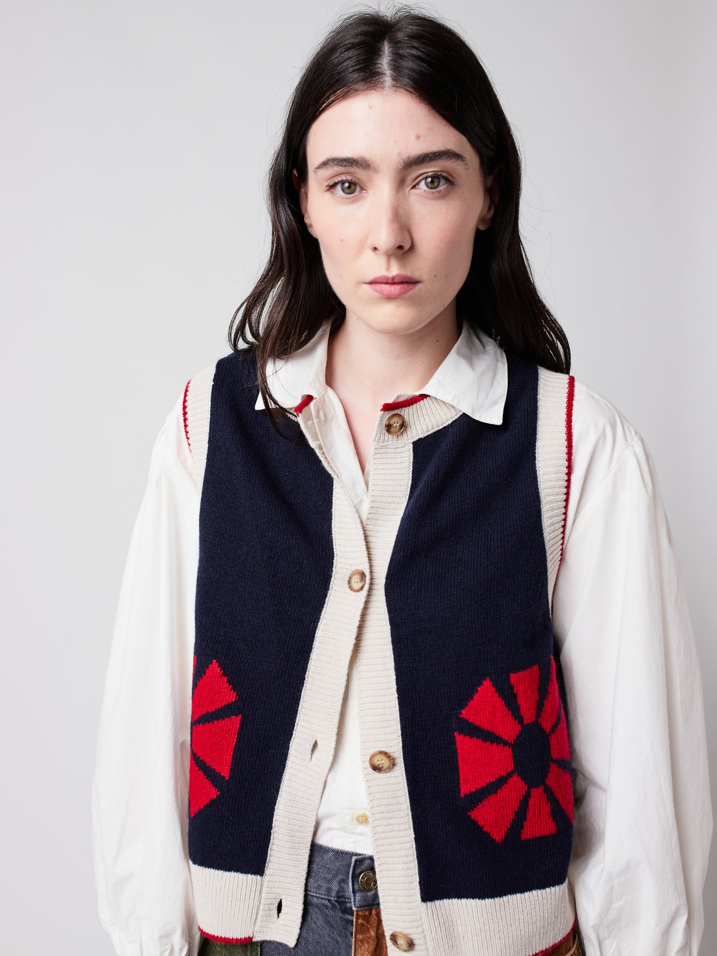 Bobo Chose - Flower knitted vest