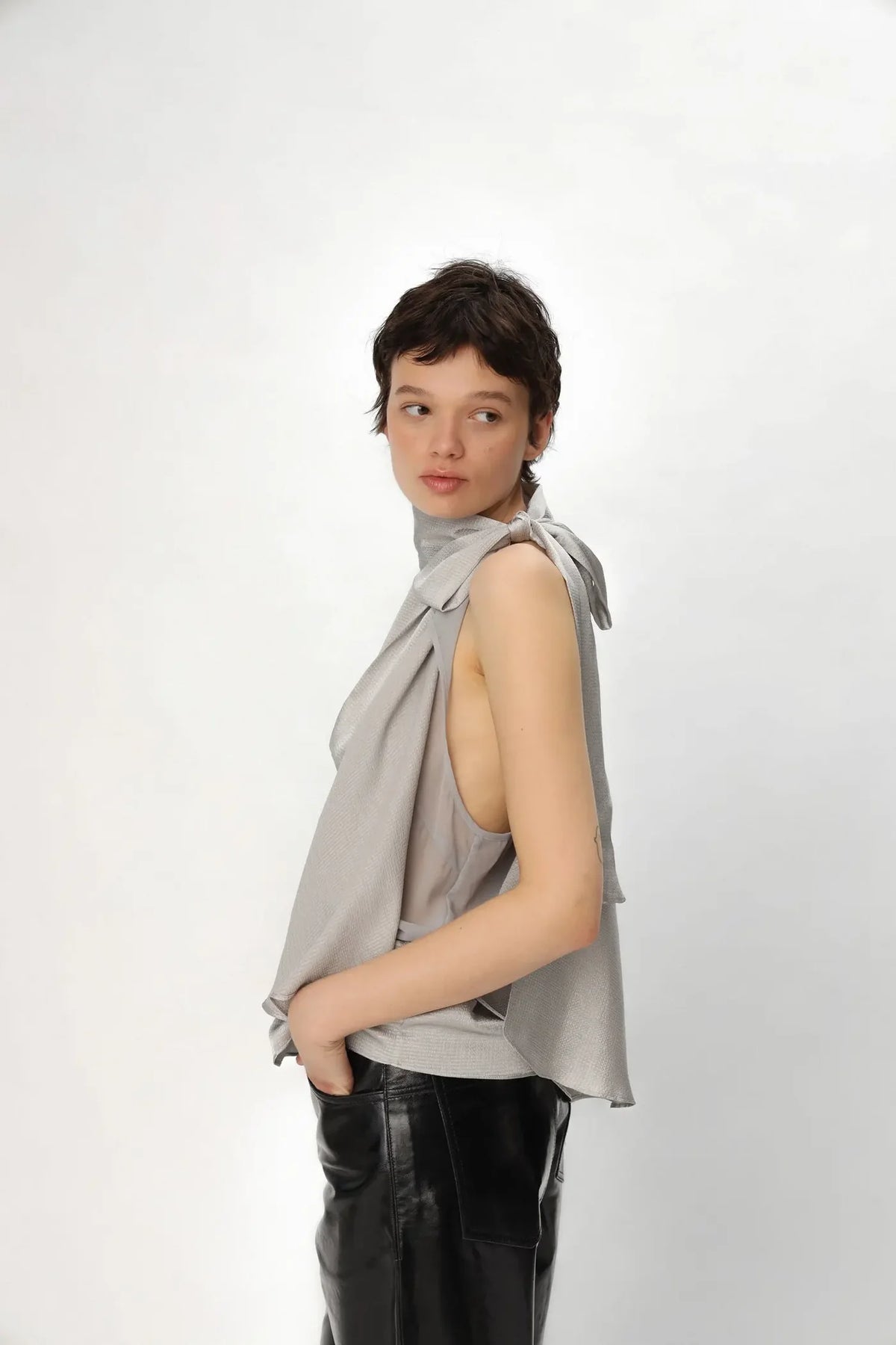 Butterfly sleeved blouse