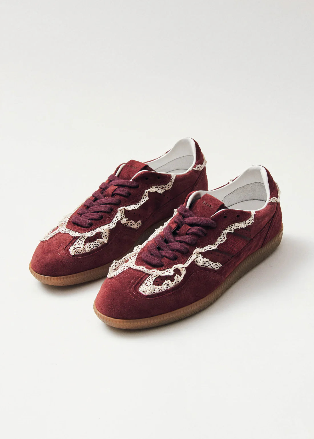 Alohas - Tb.490 Crochet Burgundy Leather Sneakers