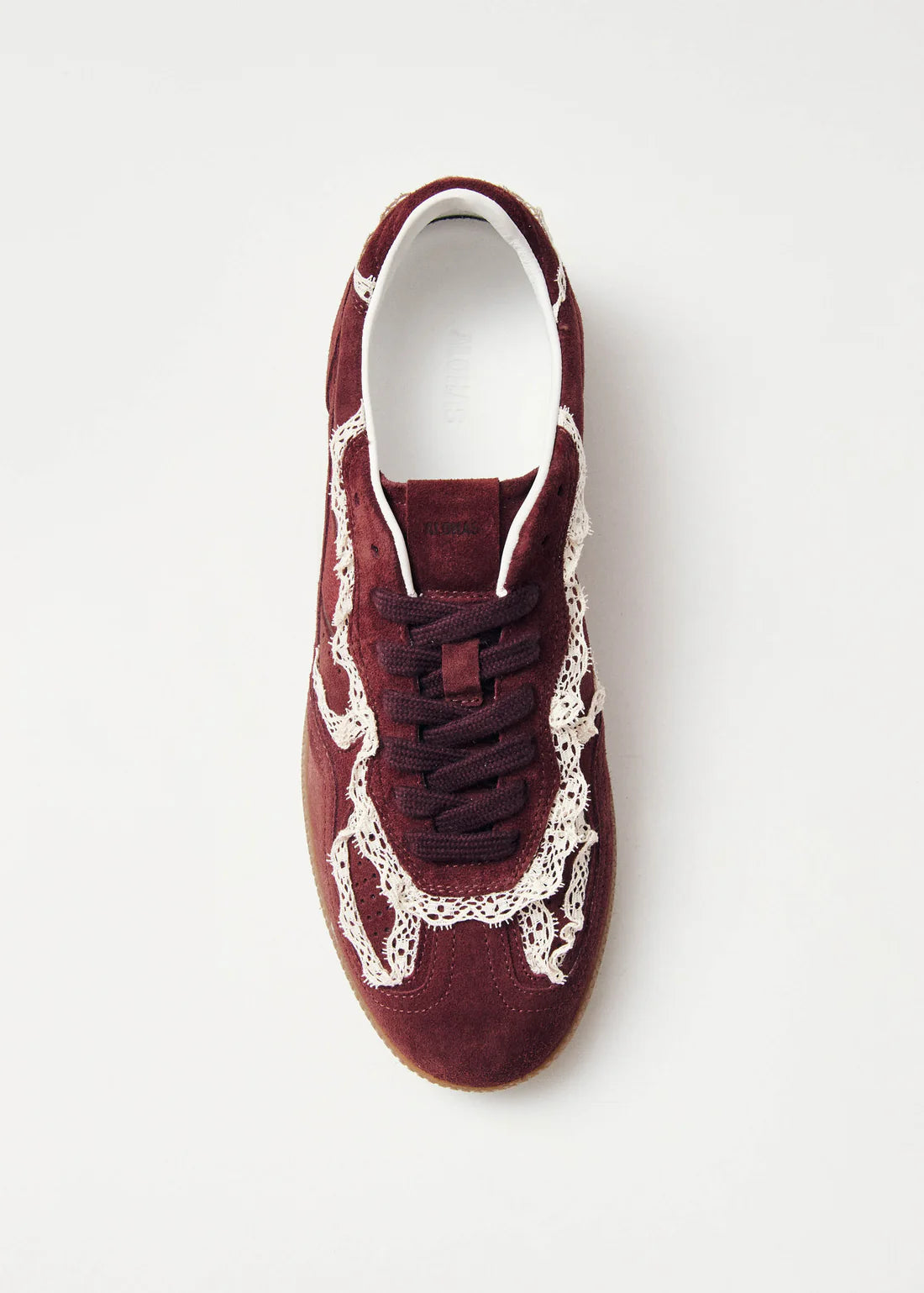 Alohas - Tb.490 Crochet Burgundy Leather Sneakers