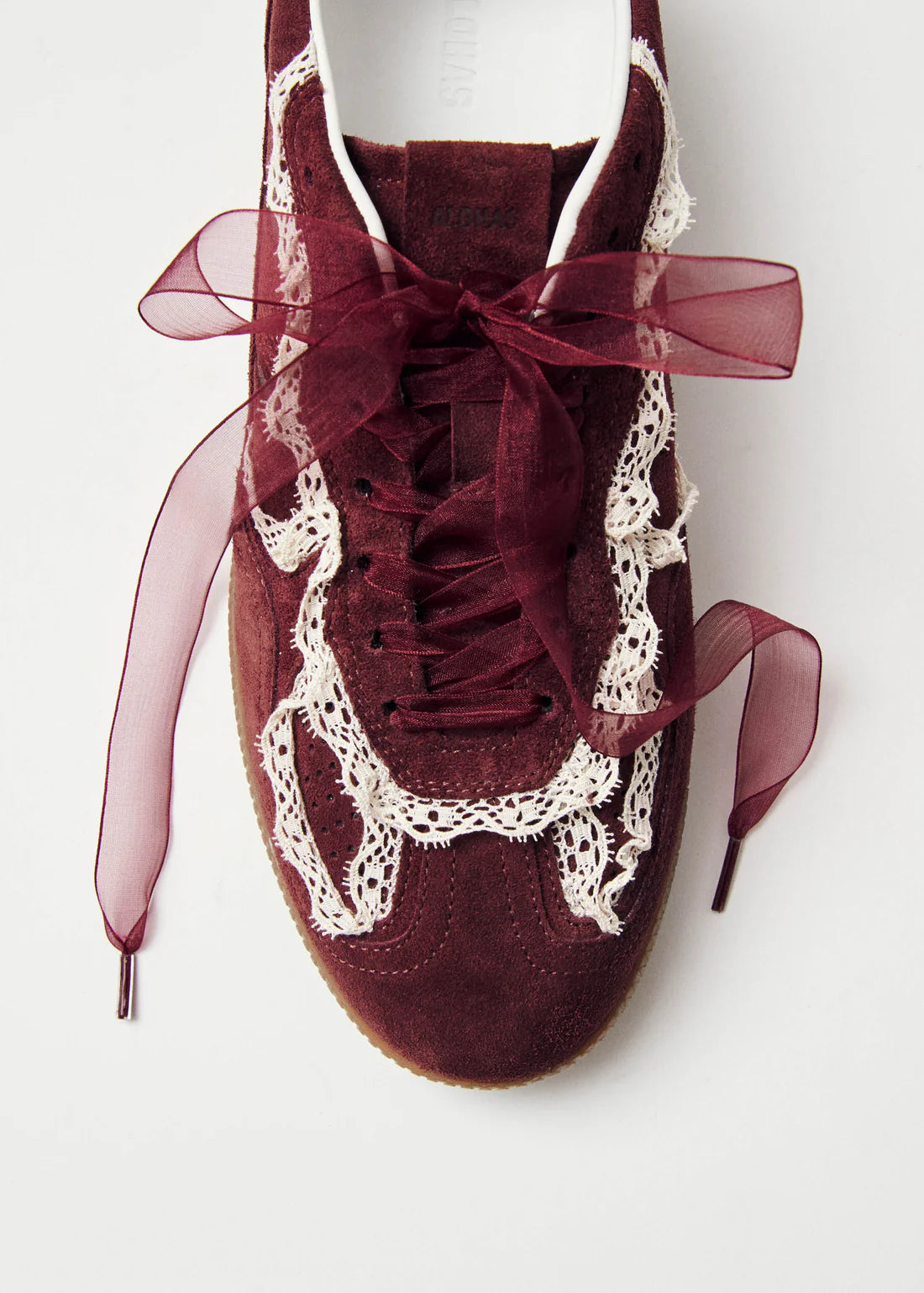 Alohas - Tb.490 Crochet Burgundy Leather Sneakers