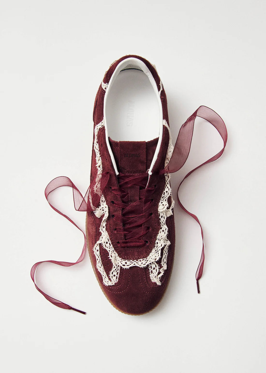 Alohas - Tb.490 Crochet Burgundy Leather Sneakers