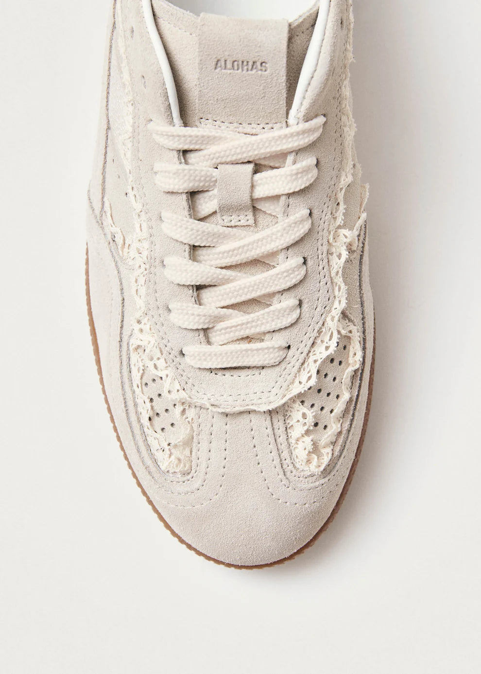 Alohas - Tb.490 Crochet Cream Leather Sneakers