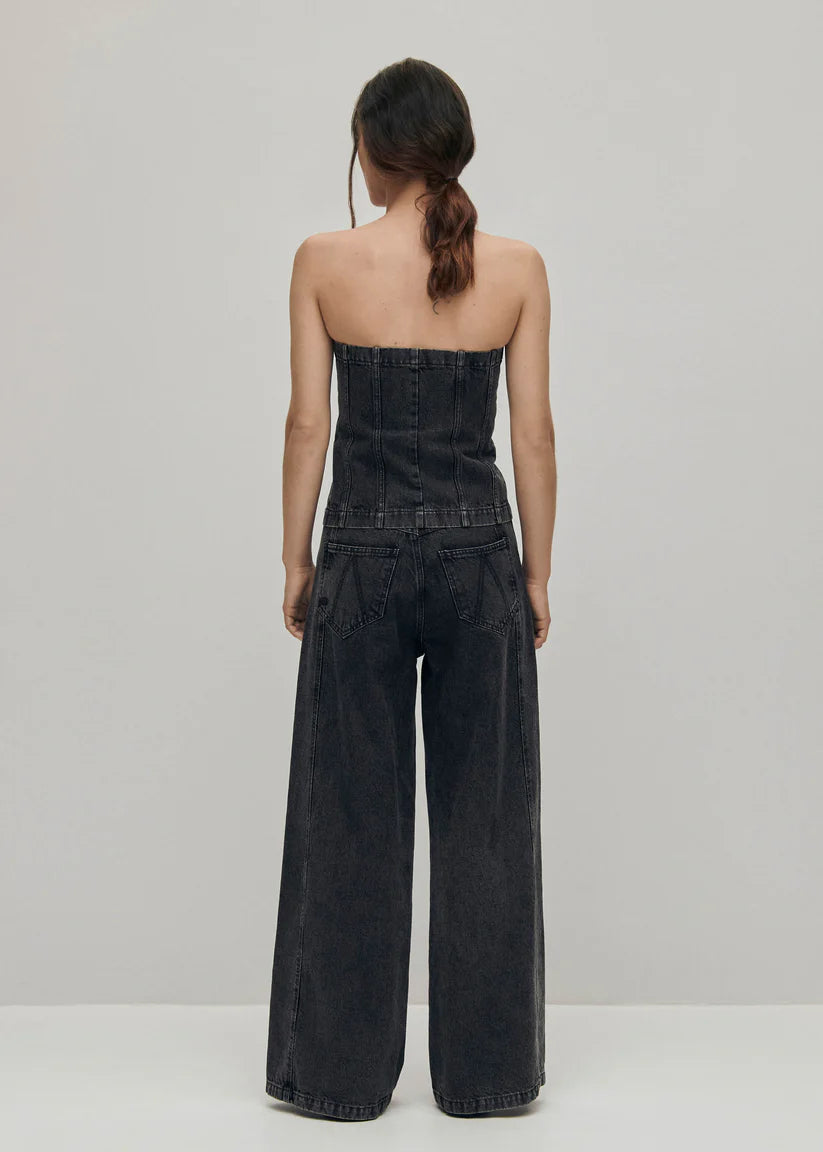 Alohas - Troyes Black Denim Tank