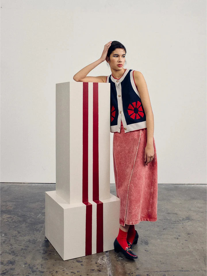 Bobo Chose - Flower knitted vest