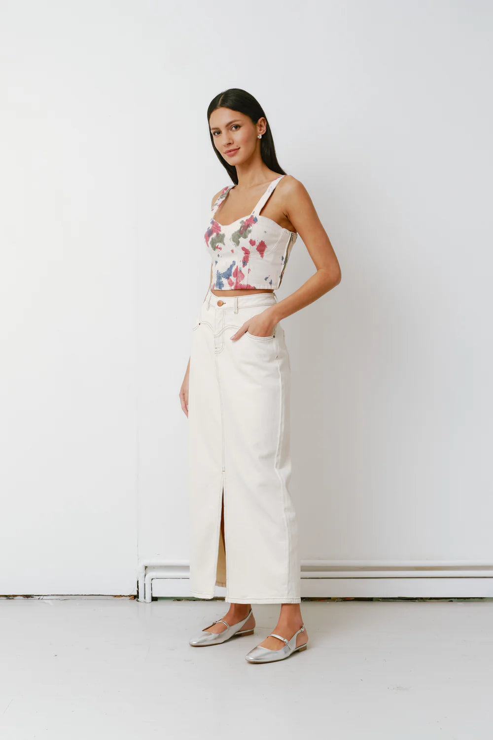 Seventy + Mochi -Mia skirt in Ecru