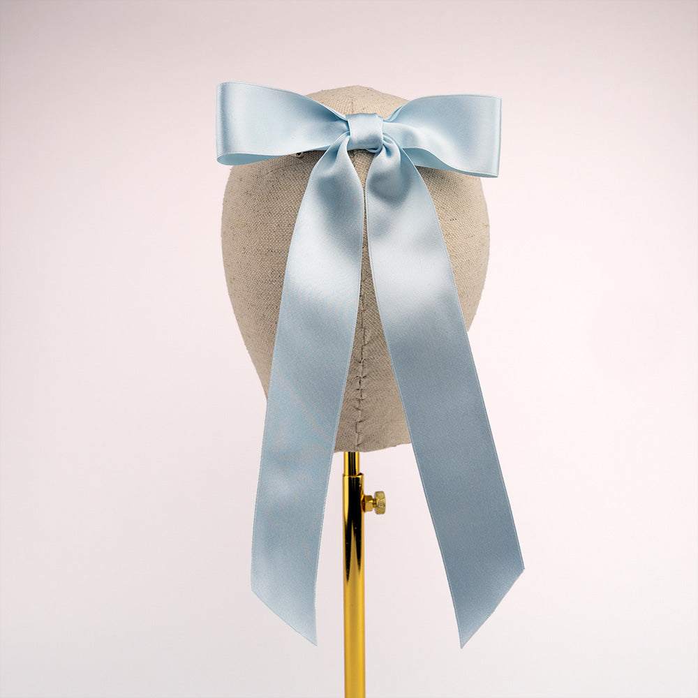 Kate Harris - Powder Blue Silk Ribbon Bow