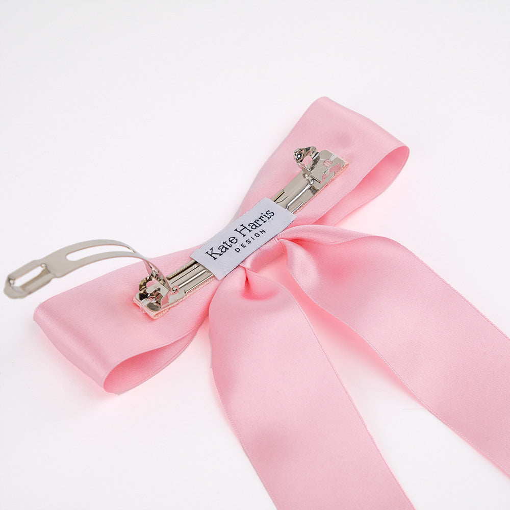 Kate Harris - Powder Pink Silk Ribbon Bow