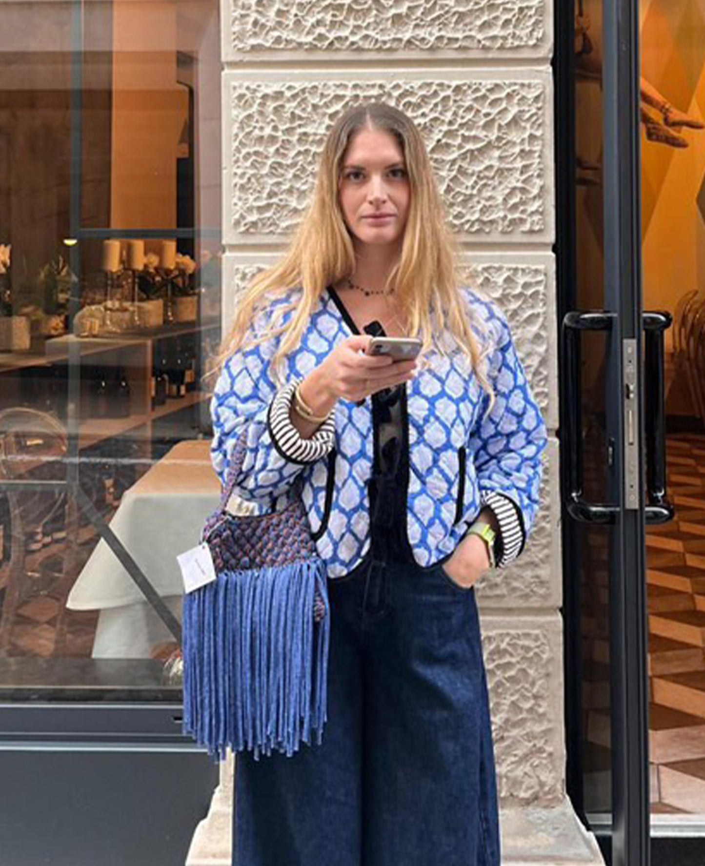 Sissel Edelbo - Suvanna Jacket Blue Leaves