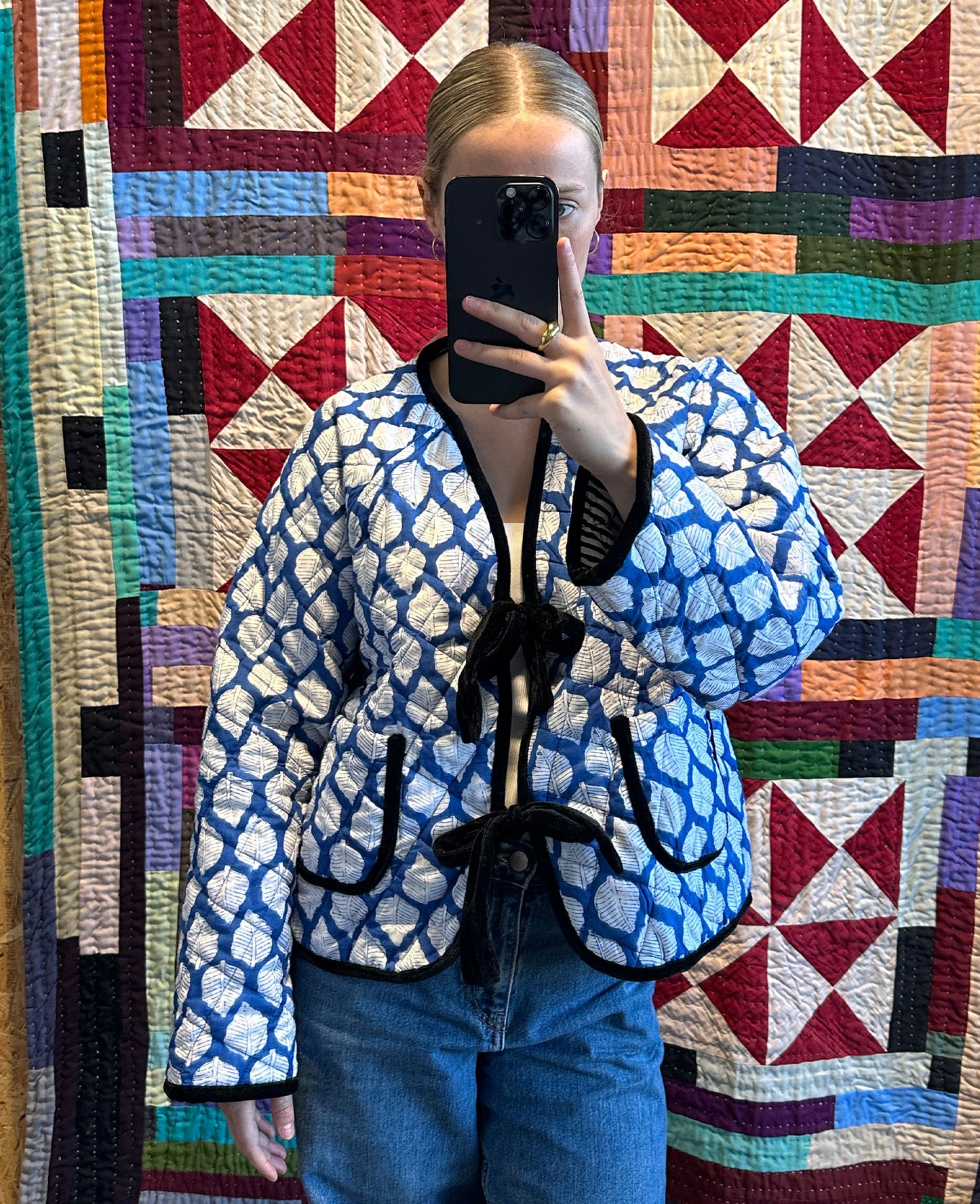 Sissel Edelbo - Suvanna Jacket Blue Leaves