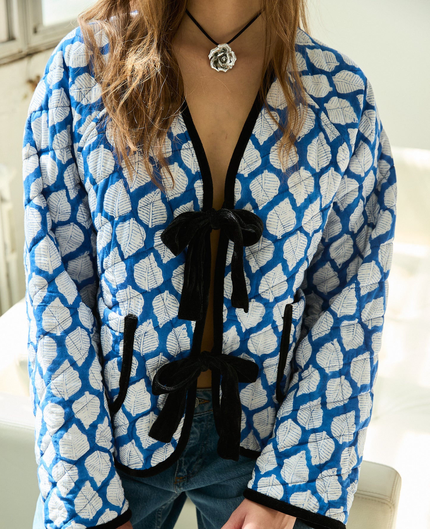 Sissel Edelbo - Suvanna Jacket Blue Leaves