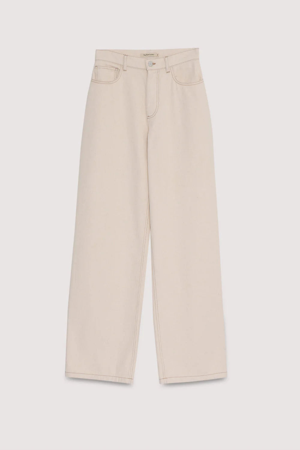 The New Society - Wide leg pant in ecru
