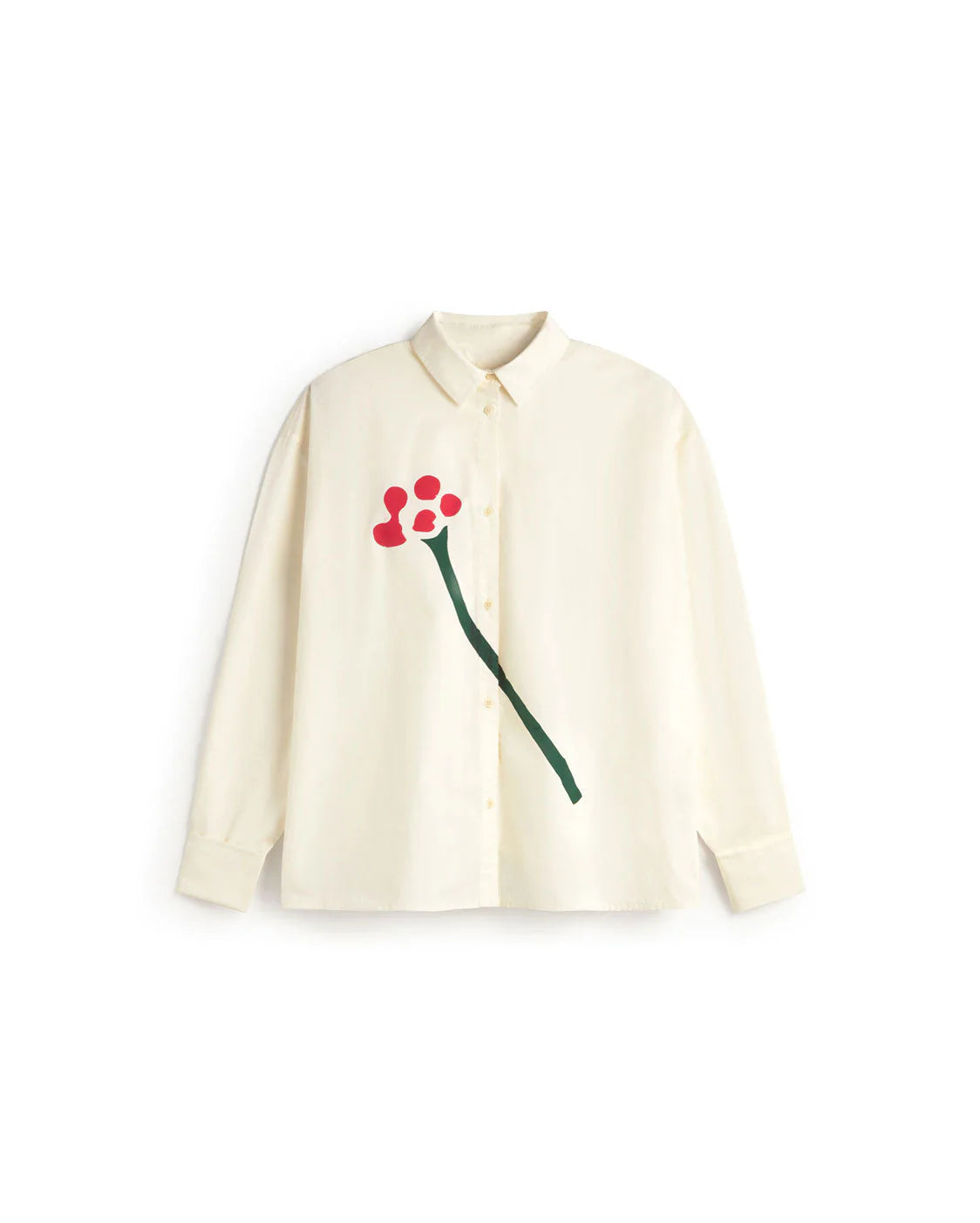 Thinking Mu - Poplin flower Juana blouse