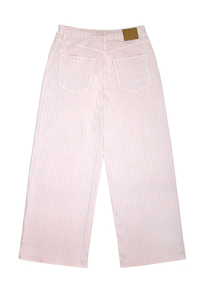 Seventy + Mochi - Blake Jean in Pink Dawn Wide Stripe