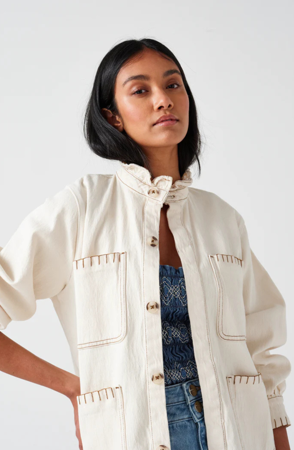 Seventy + Mochi - Pablo Jacket in Ecru