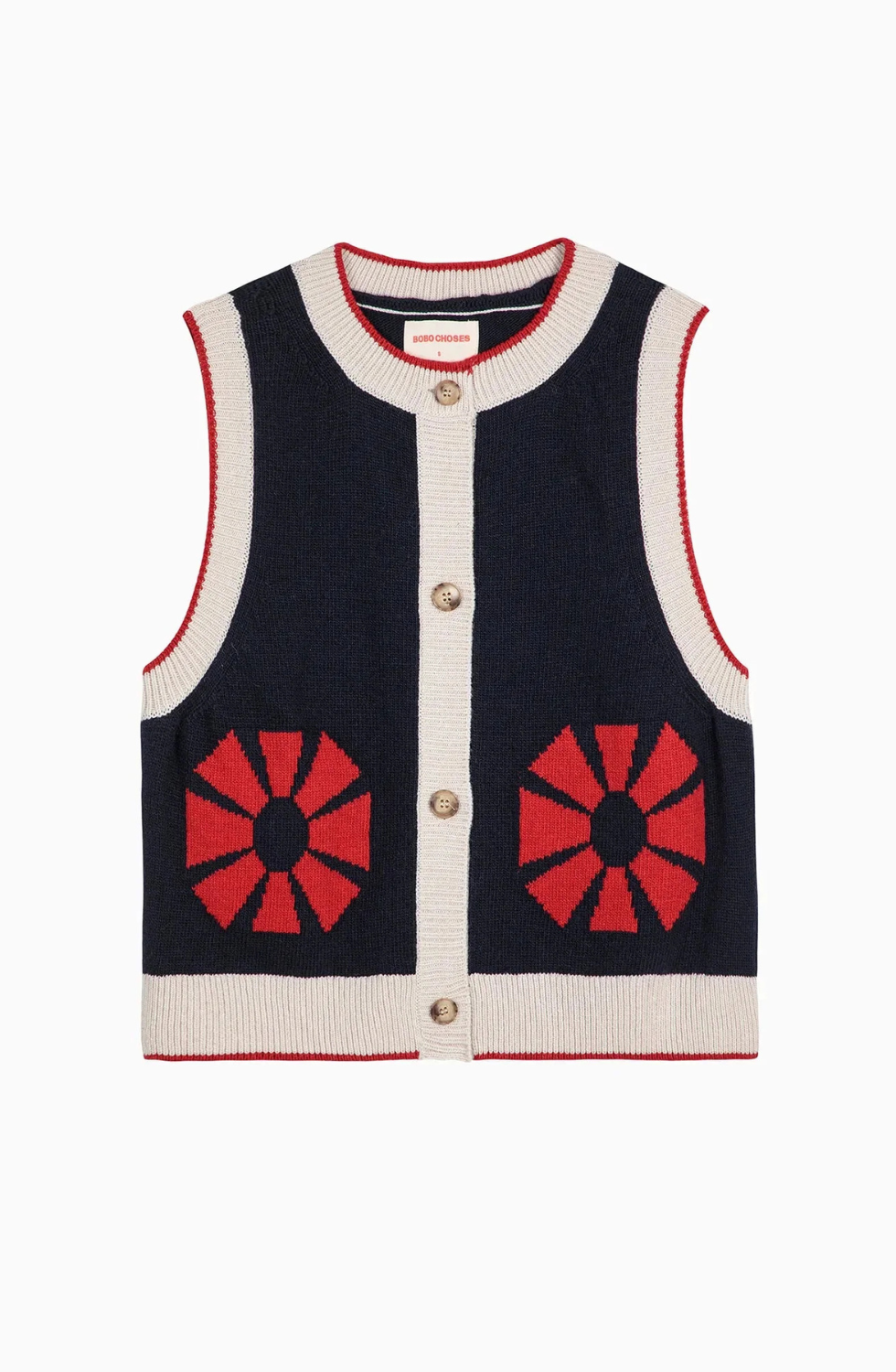 Bobo Chose - Flower knitted vest