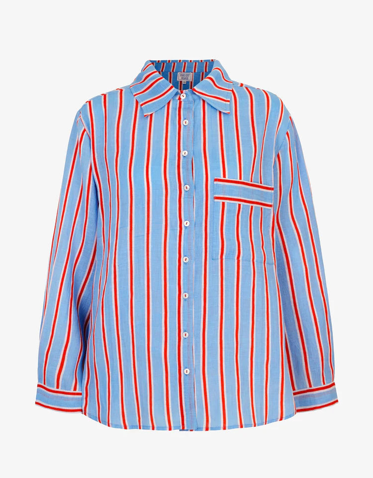 Poets Stripe Gabi Shirt - Pink City Prints