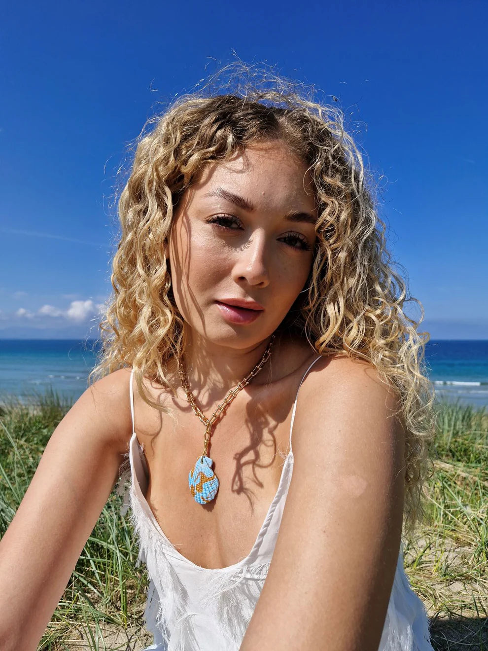 Eve Ray - 'Schiaparelli and the Sea' Sea Scallop Shell Pendant
