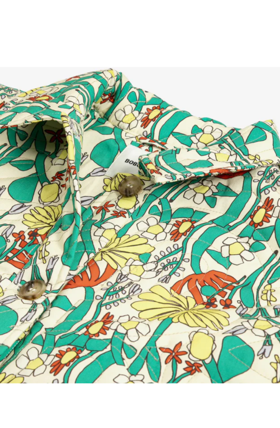 Colour Herbalist pattern quilted jacket