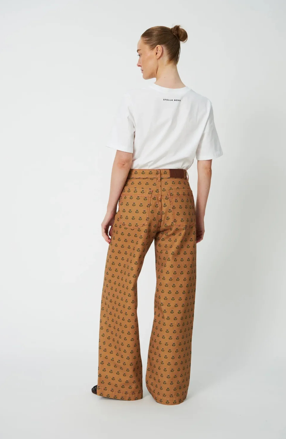 Printed Canvas Pants