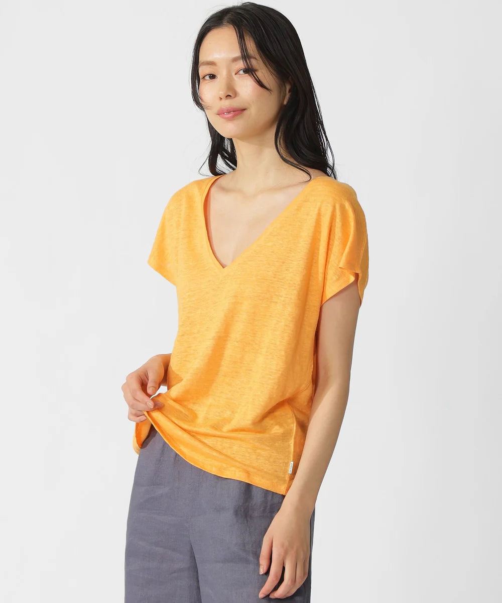 Arendal Linen T-Shirt Tangerina