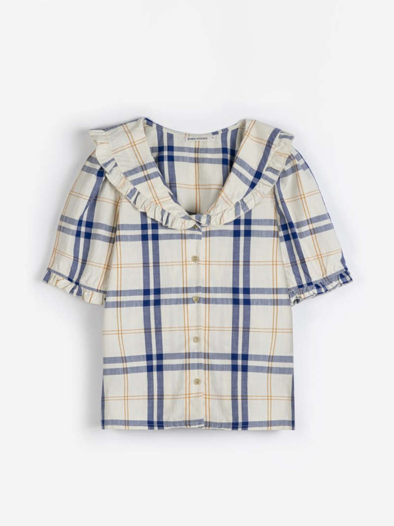 Fun tartan collar shirt