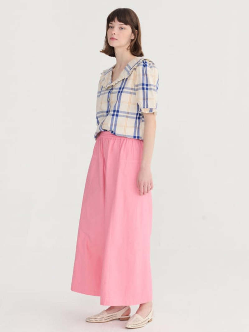 Fun tartan collar shirt