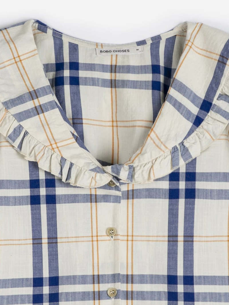 Fun tartan collar shirt