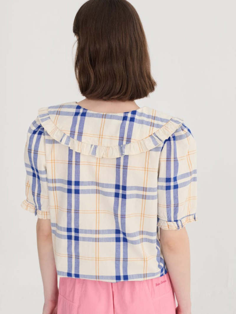 Fun tartan collar shirt
