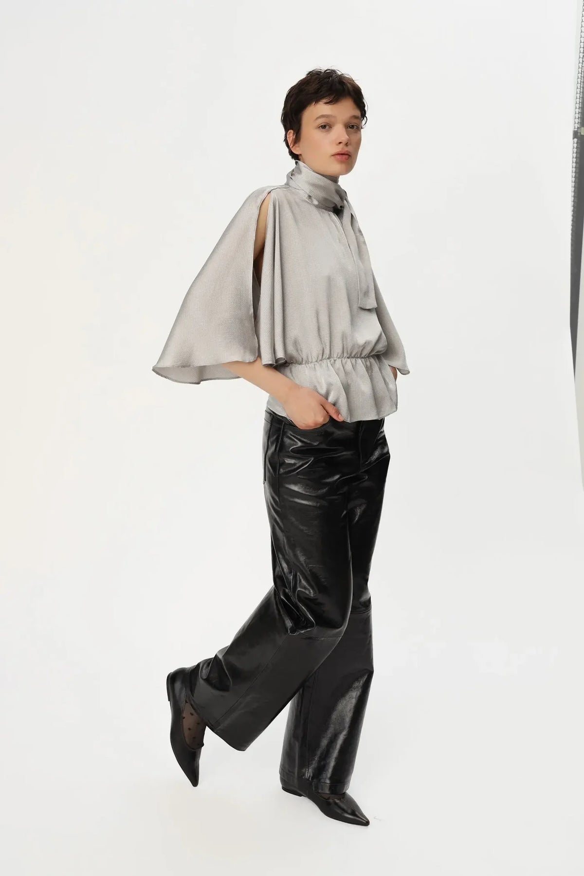Butterfly sleeved blouse