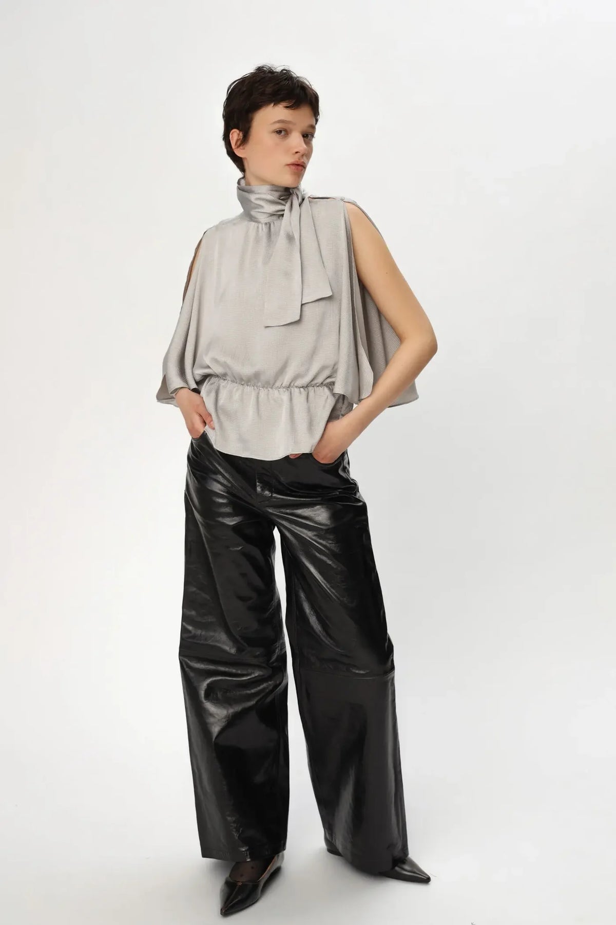 Butterfly sleeved blouse