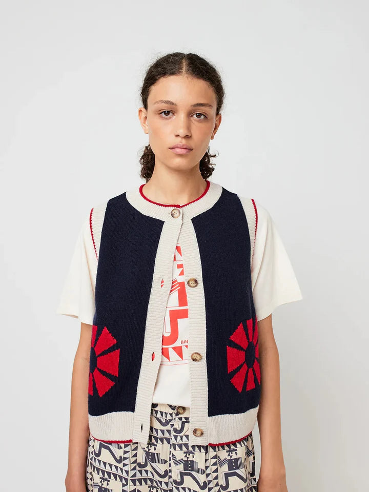 Bobo Chose - Flower knitted vest