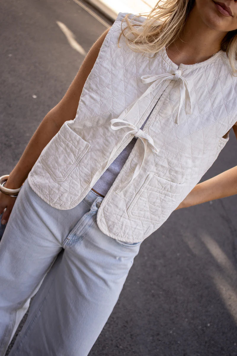 Seventy + Mochi -Aria Vest in Ecru