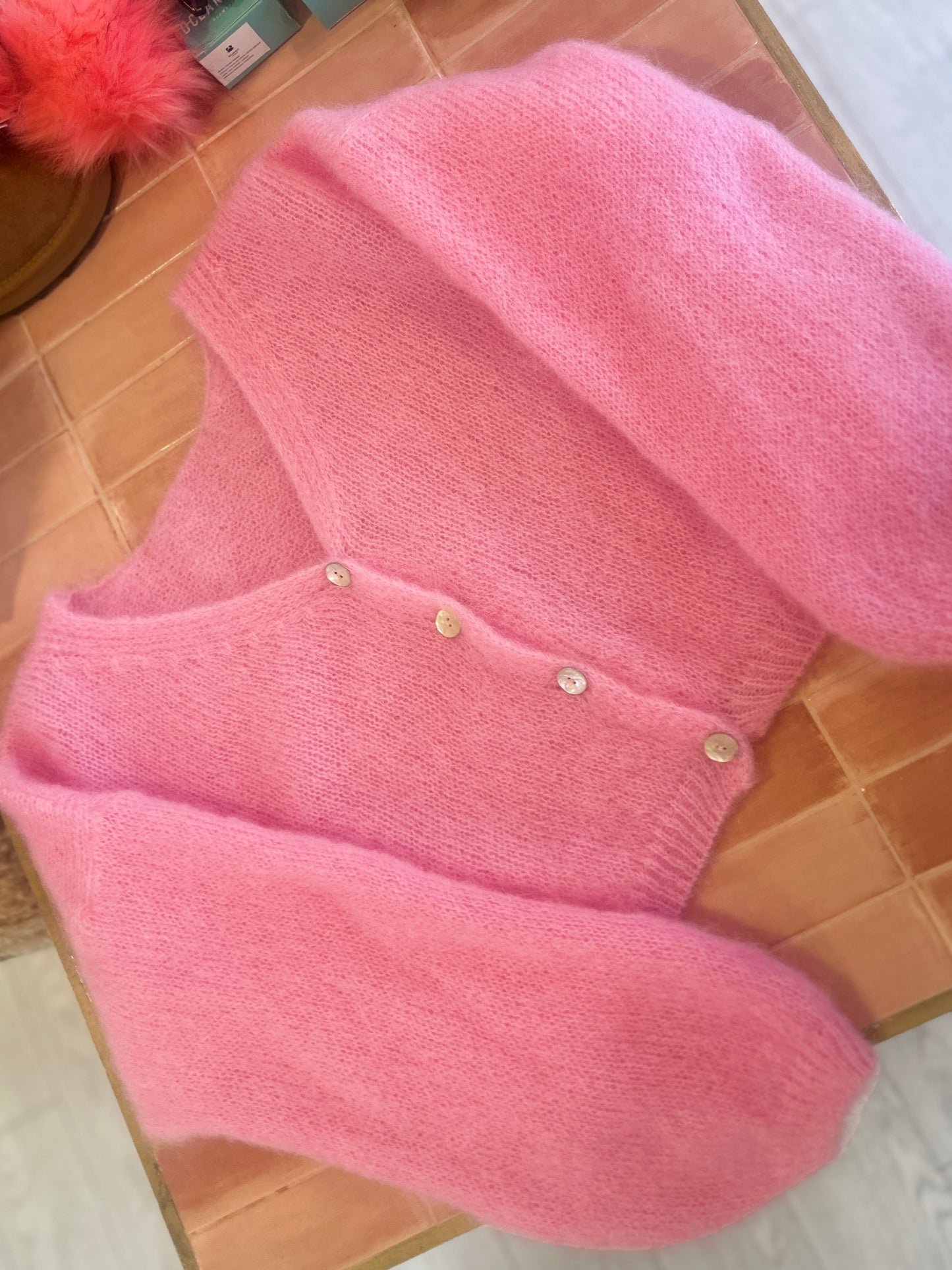 Cornelia Cropped Cardigan - Soft Berry