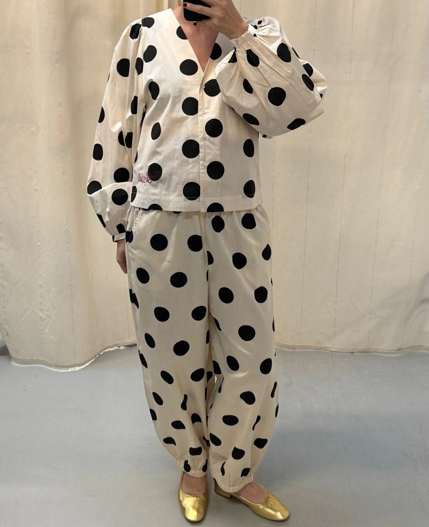 Iluna Pants Black Dot
