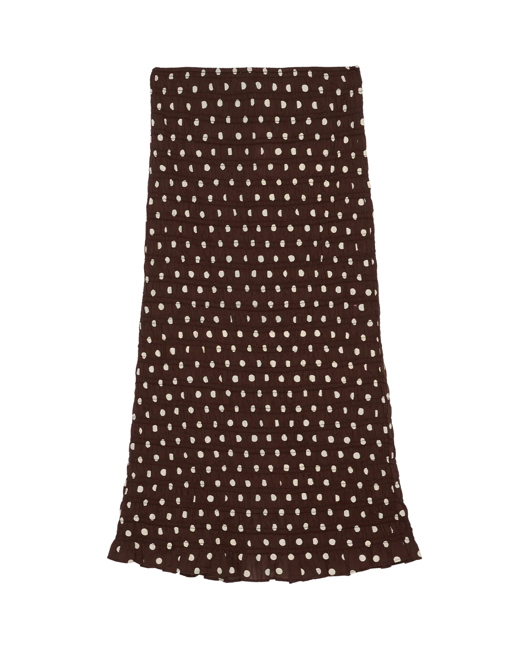 Lady Skirt-Brown Dot