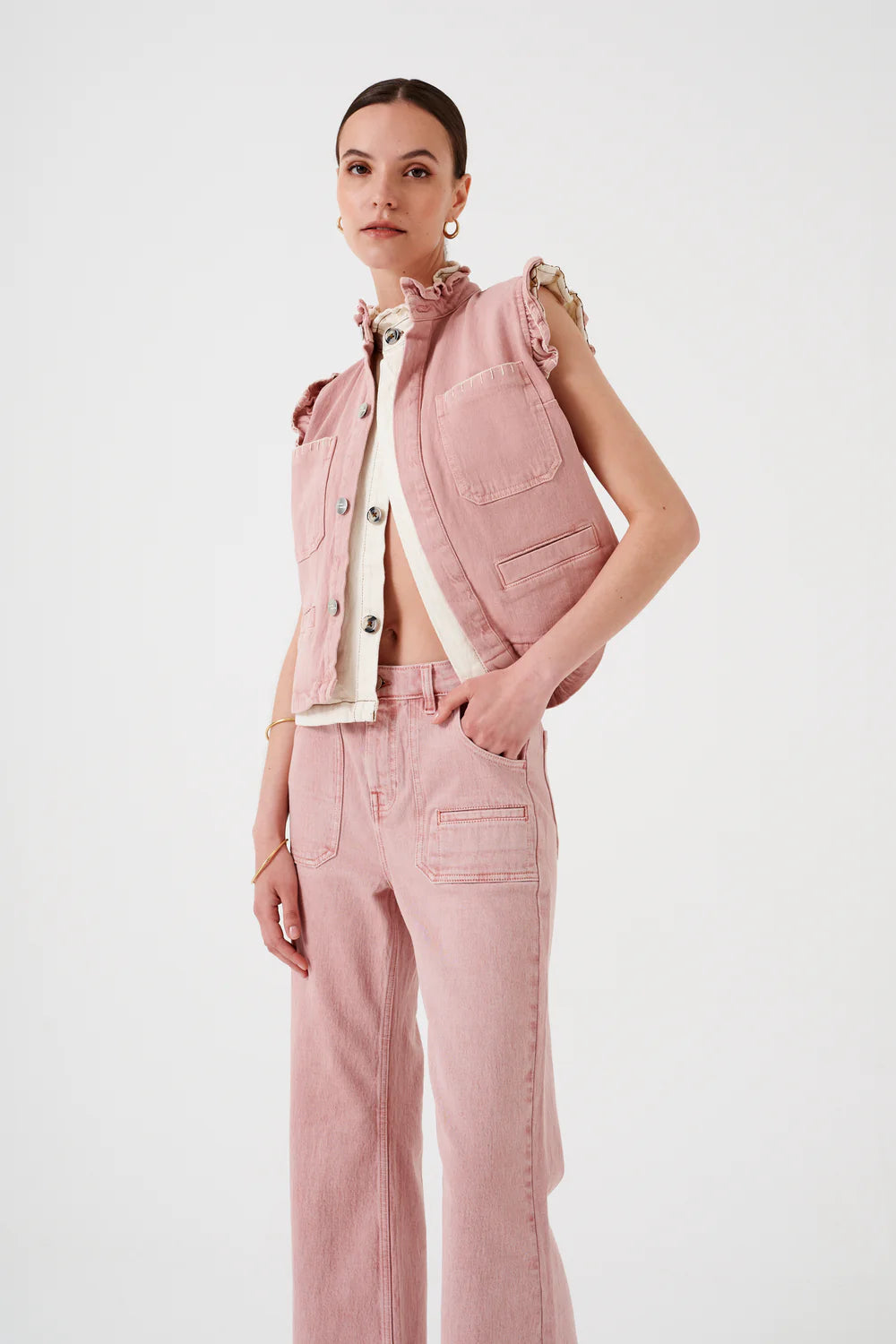 Seventy + Mochi - Pablo waistcoat - Dusty rose