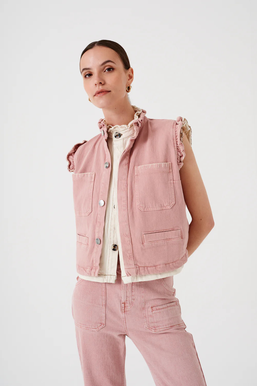 Seventy + Mochi - Pablo waistcoat - Dusty rose