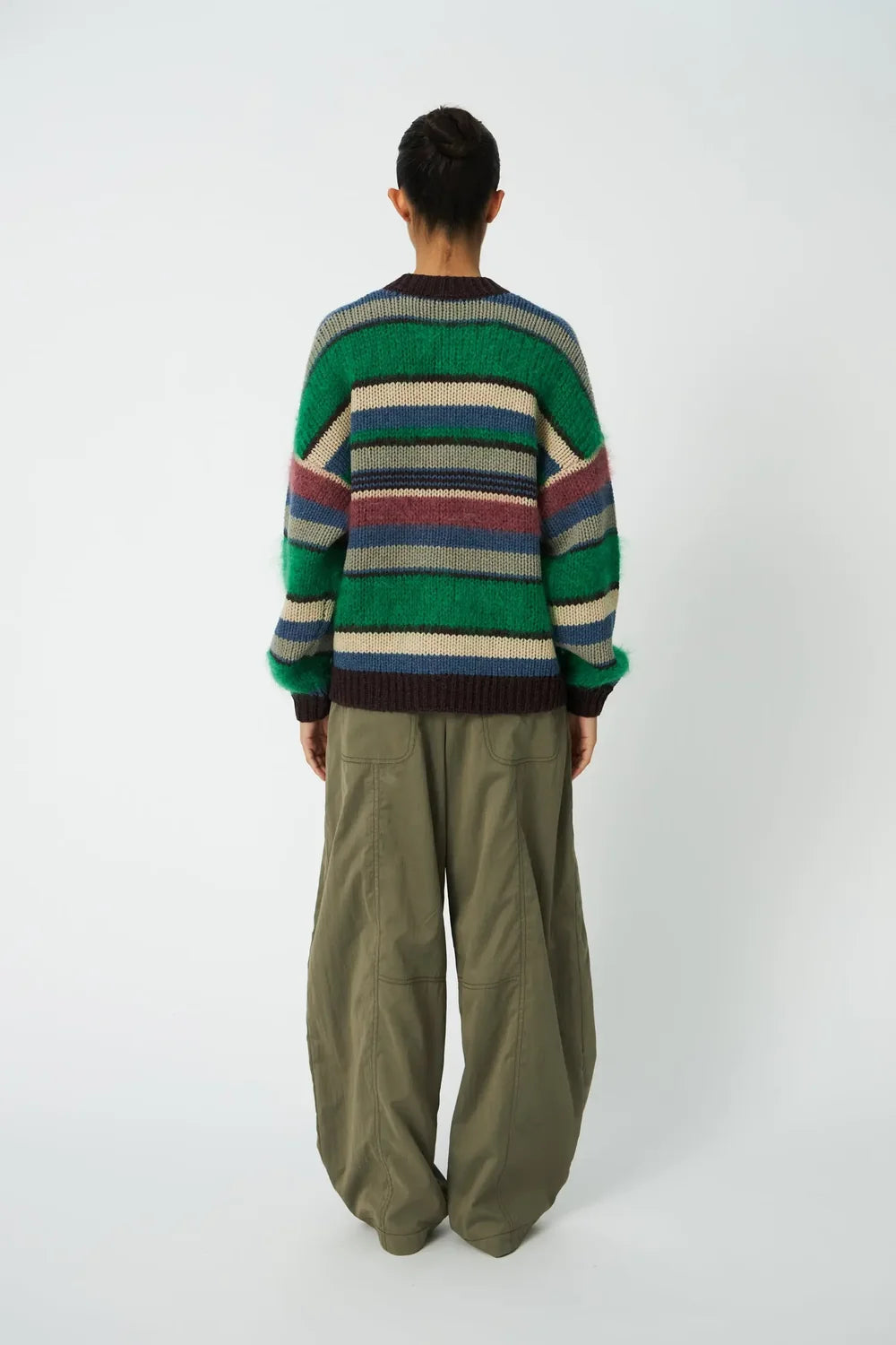 Multi striped cardigan