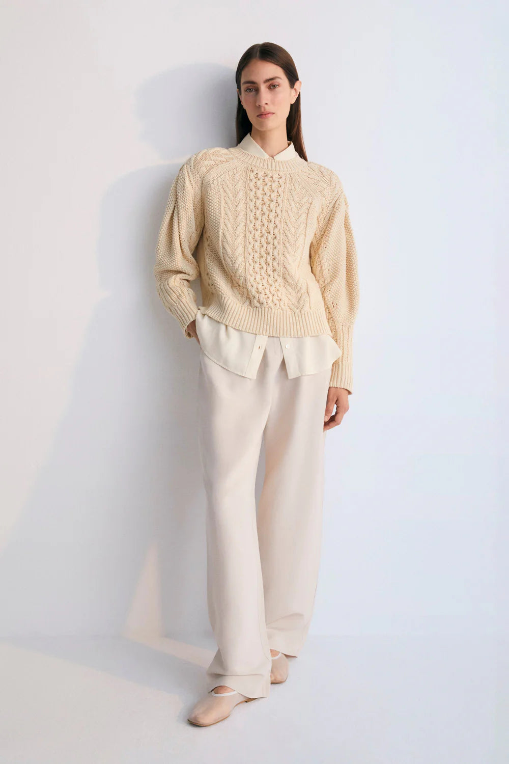 The New Society  - Quios Woman Jumper Macademia