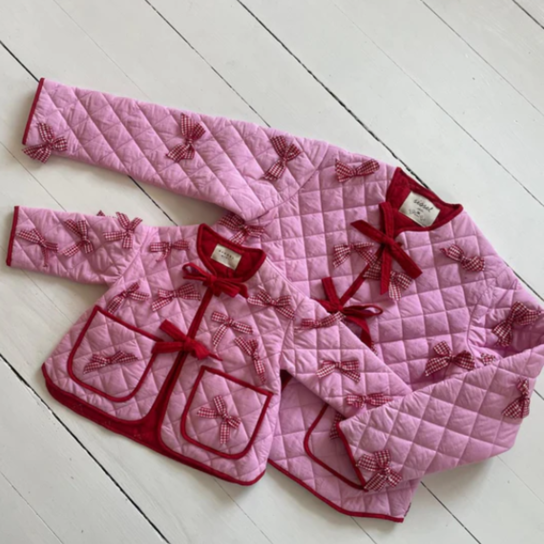 Sissel Edelbo - Mini Penny organic quilted jacket - with bows