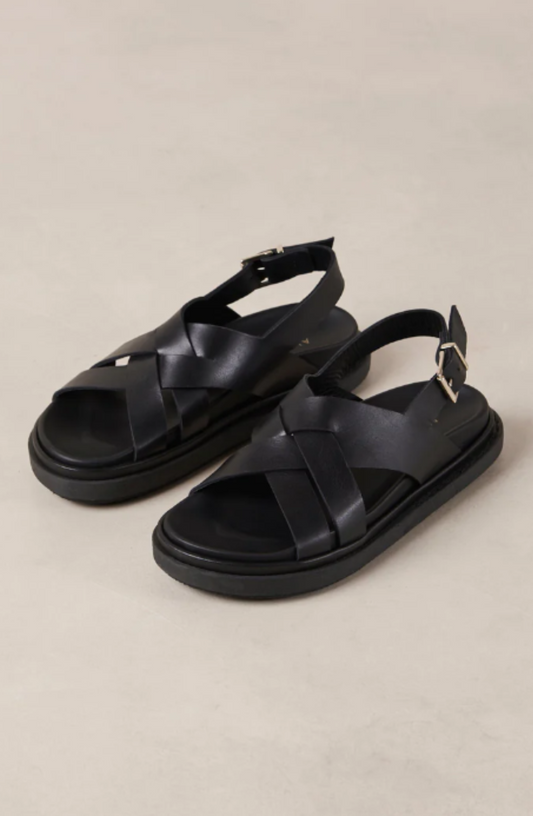 Alohas Trunca black leather sandal