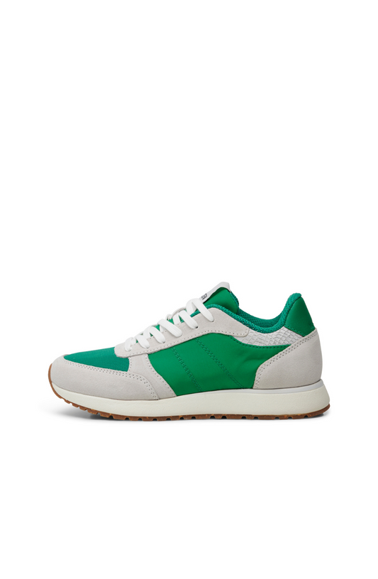 Woden Ronja Sneaker - Basil and White