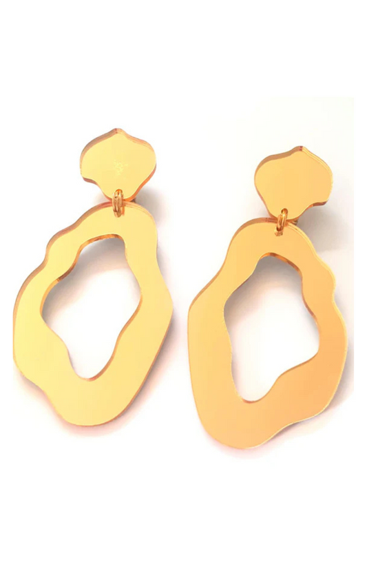 Eve Ray - 'the garden 1925' gold mirror earrings