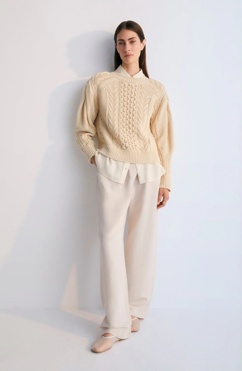 The New Society  - Quios Woman Jumper Macademia