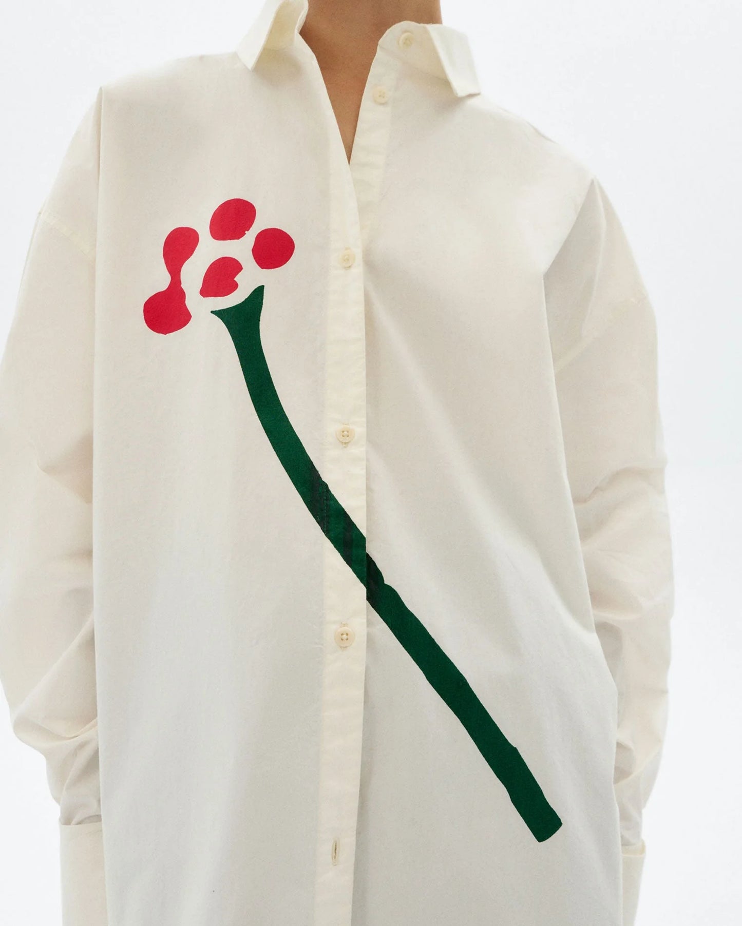 Thinking Mu - Poplin flower Juana blouse