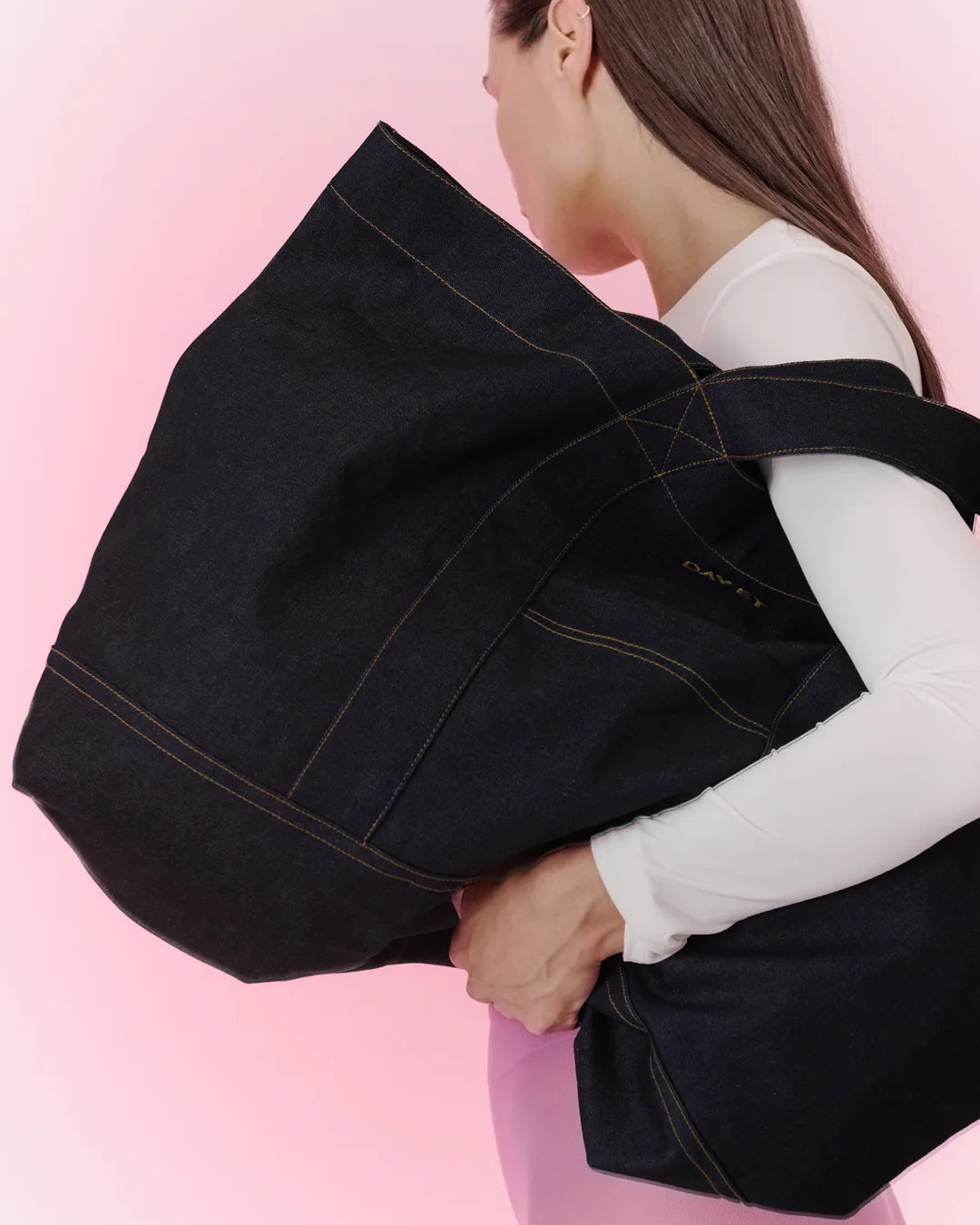 Large Dark Denim Weekend Bag